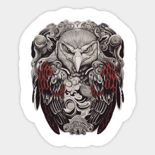 Black and White Eagle Tattoo Sticker